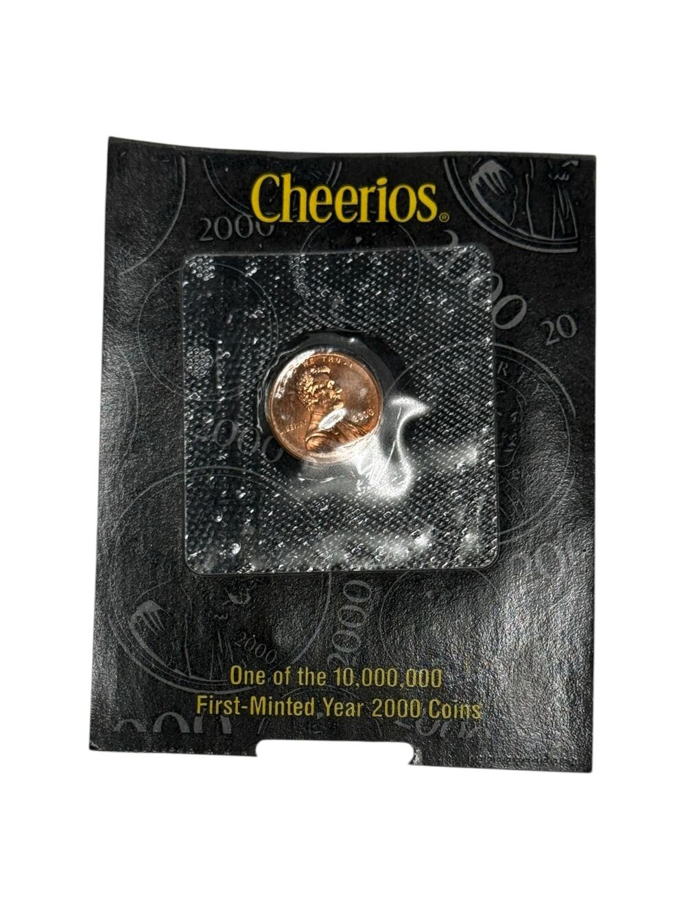 Cheerios Lincoln Cent Penny First 10,000,000 of the Year 2000 Sealed with COA